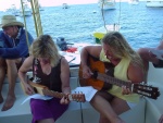 Talented Duo of Cathy & Wendy play and sing at Mike's birthday party