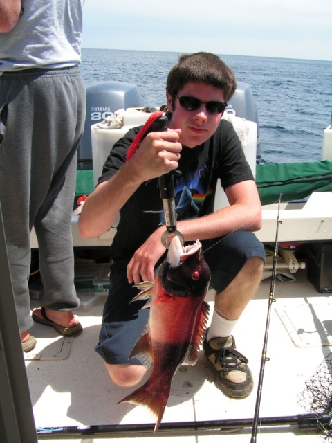 Miles (Dora~Jean) with a sheephead.