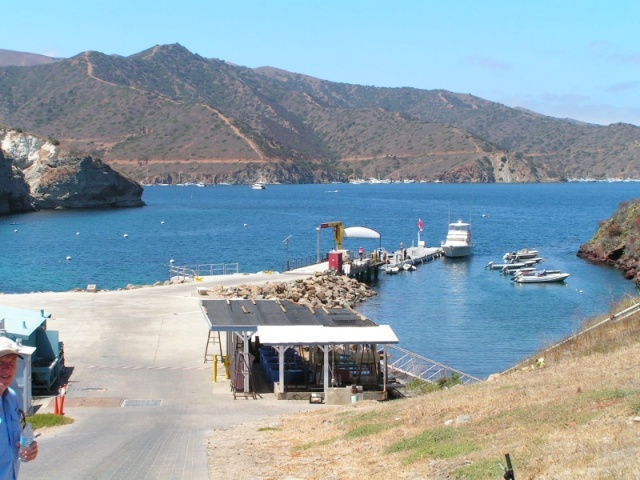 Looking down on part of the USC Biological Marine Center