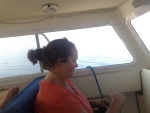 Knitting on the Lake Michigan crossing. 
Watch the weather and a quick boat and its no worries