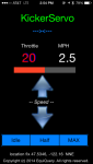 New app.  Controls kicker throttle via bluetooth le