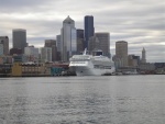Cruise ship in Seattle's Elliott Bay
