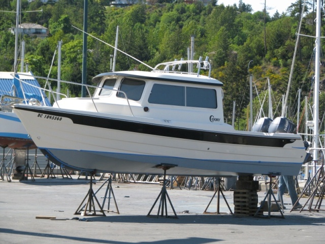 Keel guarded and epoxied, ready for paint