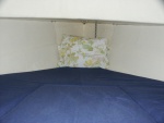 V-Berth is now much more comfortable in a cold environment. Side of v-berth no longer cold and hard when you roll against them in the middle of the night. Also seems to quiet that area a bit as well. Natural cotton color of canvas is almost identical to the original color of the hull.