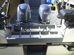 Downrigger mounting plates on Sea Ram