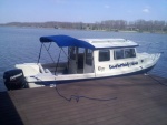 The Comfortably Numb at the dock on Governor Bond Lake, our home waters. Taken on May 1, 2009.