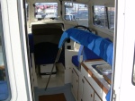 A current interior shot. You get a marginal look at the bimini here, and the Ritchie S-87 compass.