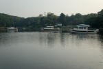 Hunky Dory, Crescent Girl, and unknown CD-25 on moorings at OLM