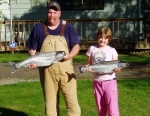 Teaching my daughter the fine art of springer fishing (she caught both of  them) 
