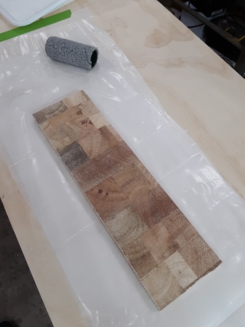 TEST PANEL: rolled epoxy onto top of balsa