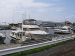 Docked at Oswego, NY.  Which do you think we like best!!!