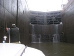 Locking through on the Erie Canal.