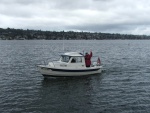 Lizzie arriving - Dottie waving