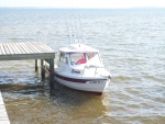 Tied up behind the house we rented in perdido bay