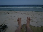 The beach to ourselves after the squall passed over