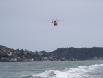 Coast Guard helicopter visit, they waved!