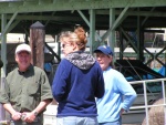 Our hosts, Jim and Kathy (facing) and Natalie (Islander).