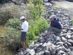 Sam and Kerry (Salty Seas) fishing at Wheeler Island