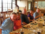 Jim & Cathy (Pounder), Joel & Susan (Sea3po), and Steve (Seabran) getting ready to dig in.