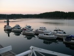 (CAVU) Early morning shot of the C-Pod at Gorge Harbor