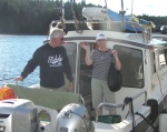 (Pat Anderson) Fred and Robbin Aboard Anita Marie at Gorge Harbour 9-10-05