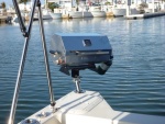 Cooked a couple New York strips steak tonight in Key West City Marina, this thing works like a champ,eatin good in the neighborhood. Charter boat row in the back round.