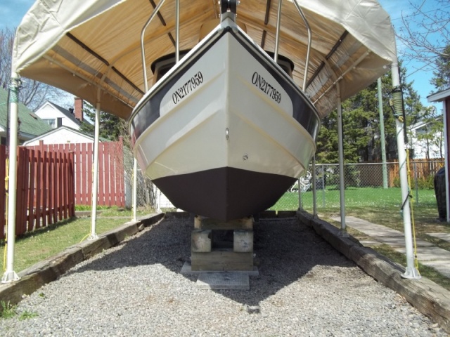 9/5/2011..bow view of new bottom paint