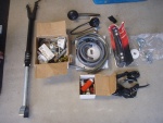 Transom saver( with spring shock absorber, never seen one before),muffs,hoses and assorted boat hardware.