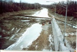 (CTYankee) Drained Canal in winter east of lock 33. This lock and lock 32 were rehabed in the winter of 2003-04.