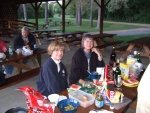 Becky and Carol enjoying hors d'ovres at Lock 20 Canal Park. Nice place!