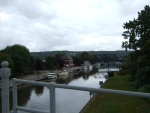 Waterford Town wall was full so we went across the river to spend the night at a rickedy old dock in Troy. The next morning they had room for us...too late!