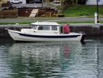 Ray at Seneca Falls in His 2005 C-22: Checking Out the Twin Suzuki's