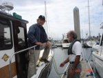 August 2009 B'Ham, Here's 
Pete Cleland the new owner
of SPORTY II with
Cap't Mac 'ISLAND RANGER'