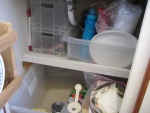 shelves under the galley