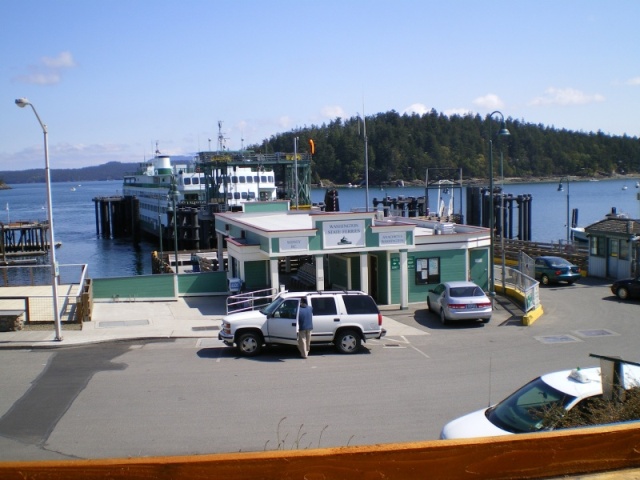 Busy ferry landing