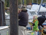 Aven (ARI) watches Roger 
(IN CAHOOTS) play taps Saturday evening.
Isn't this an awesome photo!