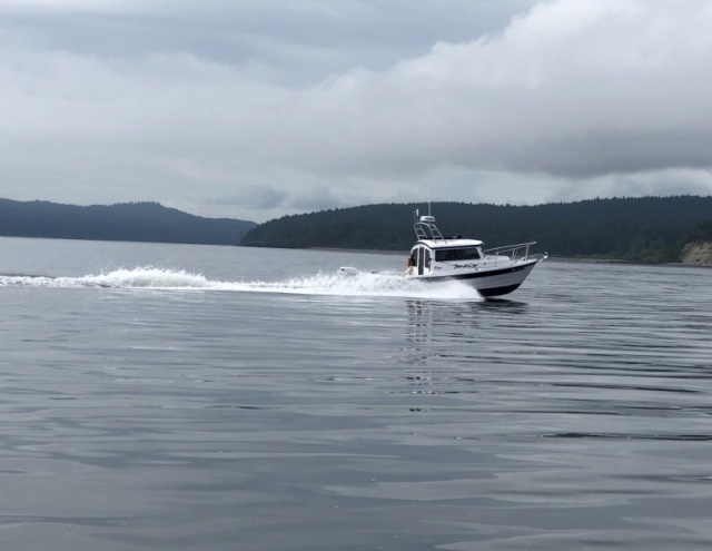 Pan-A-C'ya headed for Stuart Island