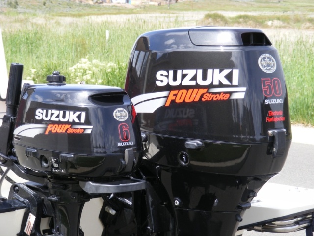 50hp. Suzuki outboard and 6hp kicker
