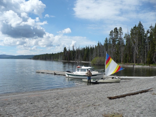 Yellowstone Lake with Yellowstone John and his famous sailing canoe