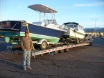 Cory from Sharp Yachts Transport brought her cross country with one other boat