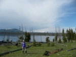 Wolf Point YS Lake July 3rd 2011. A lot of snow for July. There were still piles of snow in the shaddy spots around the lake.