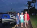 John, Nola and JoAnn in Front of Pretty Boat