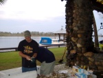 Jeremy Shucking More Oysters and Papillons new paint job in the background