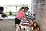 Admiral Marie and Marc Grove at the Salad bar