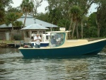 Neat home built boat.