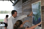 Host John puts up the Aerial photo of the Apalachicola Basin