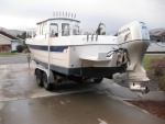 April 2009;   2005  ProAngler 26' & 200 hp Honda, my new ride