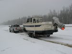 April 2009; Caught in a snow storm in northern British Columbia.