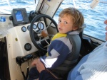 Grandson Jack at the helm