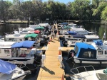 Boats on the west dock at Hontoon for the gathering.